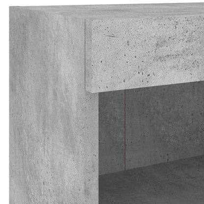 Tv-bänk 5 delar LED betonggrå konstruerat trä
