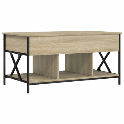 Soffbord Sonoma Ek 100x55x50 cm och metall