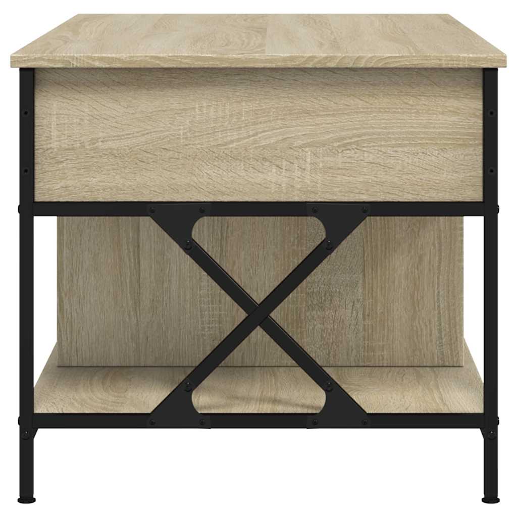 Soffbord Sonoma Ek 100x55x50 cm och metall
