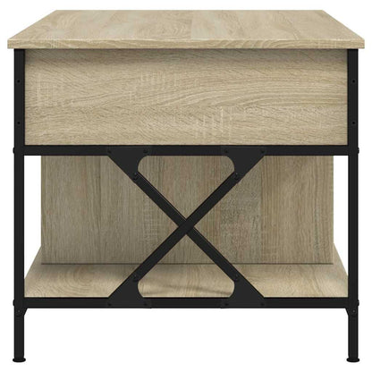 Soffbord Sonoma Ek 100x55x50 cm och metall