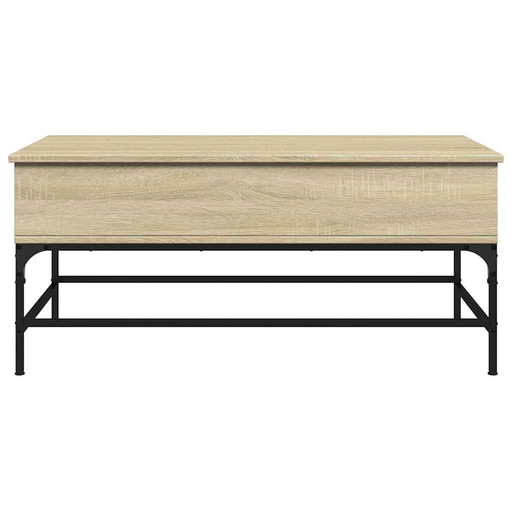 Soffbord Sonoma Ek 100x50x45 cm och metall