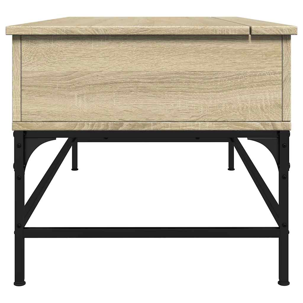 Soffbord Sonoma Ek 100x50x45 cm och metall