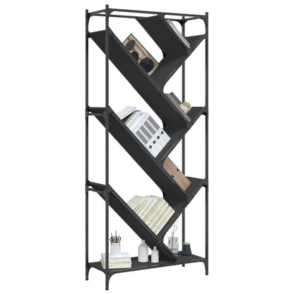 Bokhylla Svart 79x30x180 cm metall