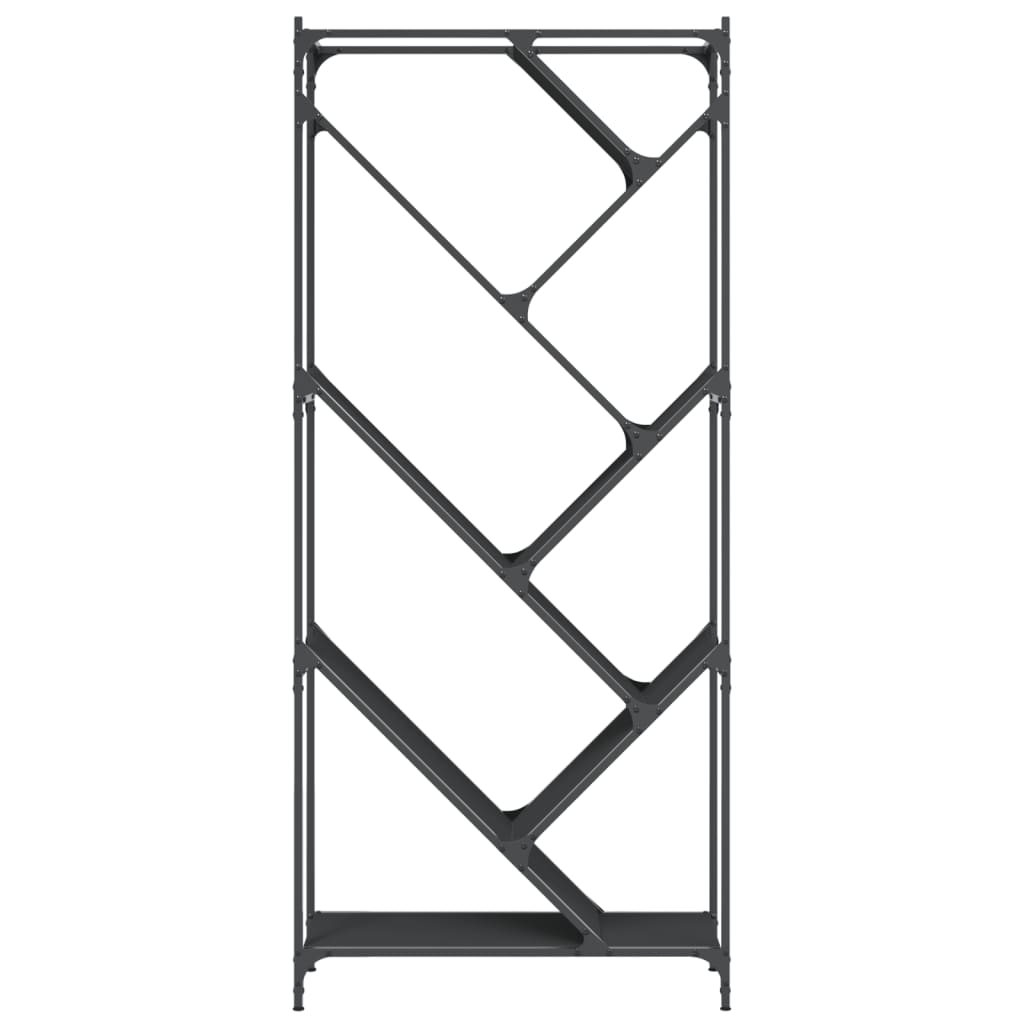 Bokhylla Svart 79x30x180 cm metall