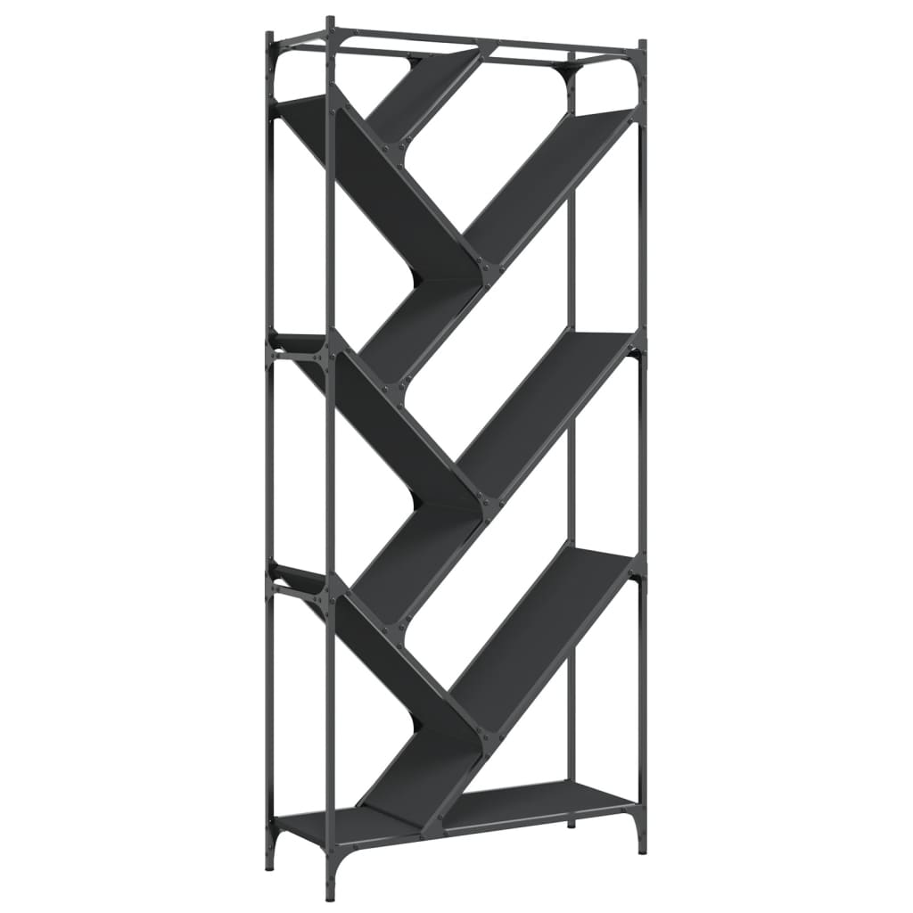 Bokhylla Svart 79x30x180 cm metall