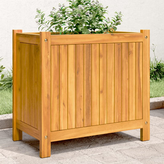 Utomhus Blomkruka Trä med foder 54x31x50 cm massivt akaciaträ
