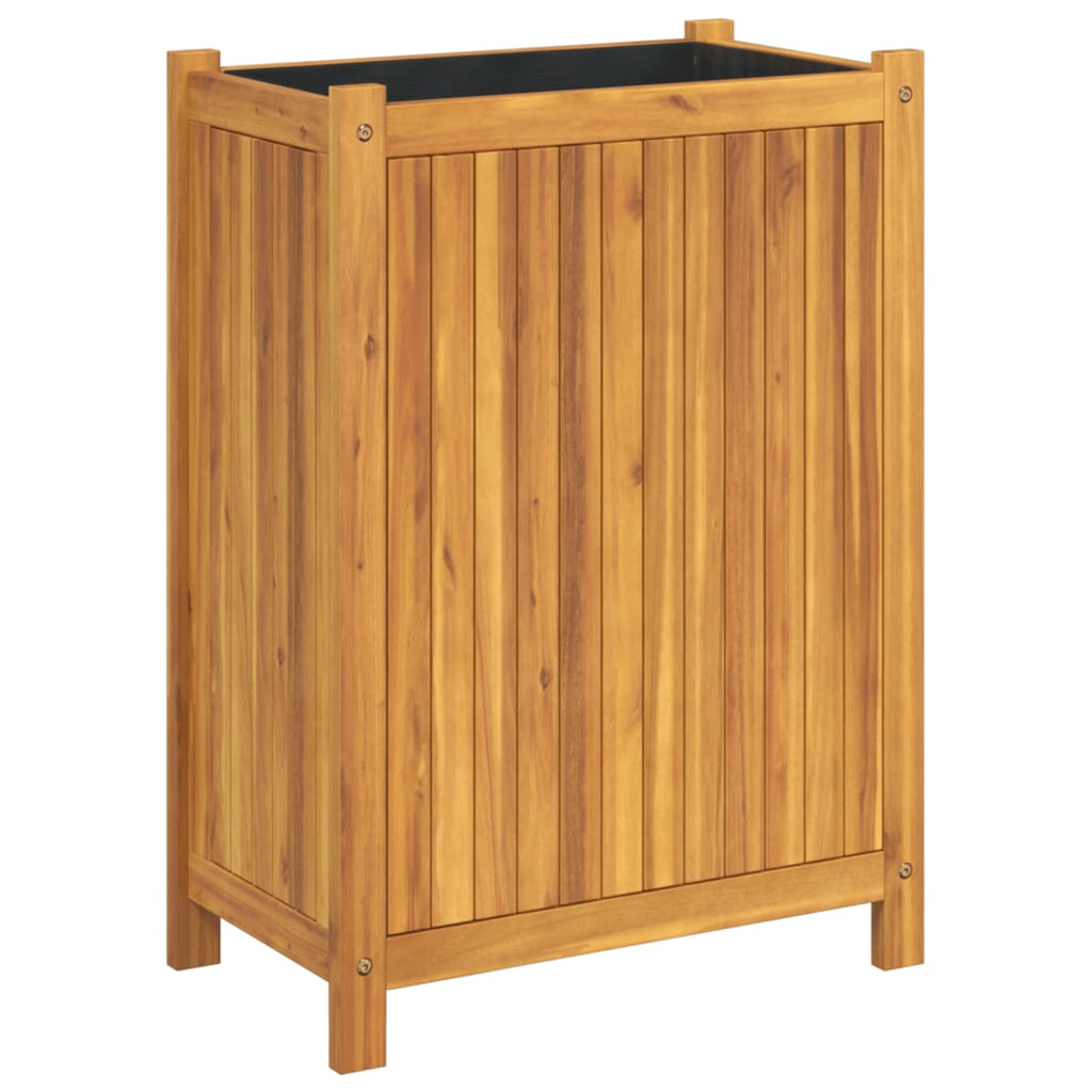 Utomhus Blomkruka Trä med foder 54x31x75 cm massivt akaciaträ