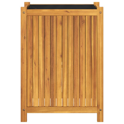 Utomhus Blomkruka Trä med foder 54x31x75 cm massivt akaciaträ