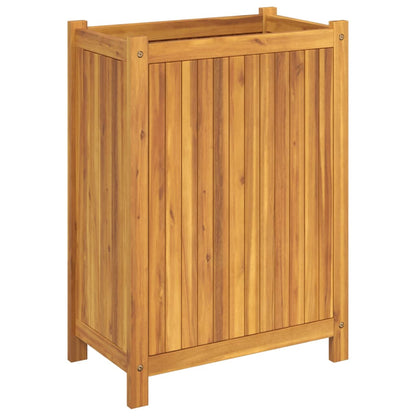 Utomhus Blomkruka Trä med foder 54x31x75 cm massivt akaciaträ
