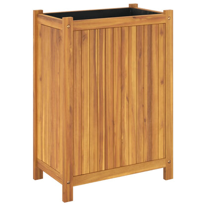 Utomhus Blomkruka Trä med foder 54x31x75 cm massivt akaciaträ