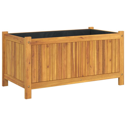 Utomhus Blomkruka Trä med foder 80x42x40 cm massivt akaciaträ
