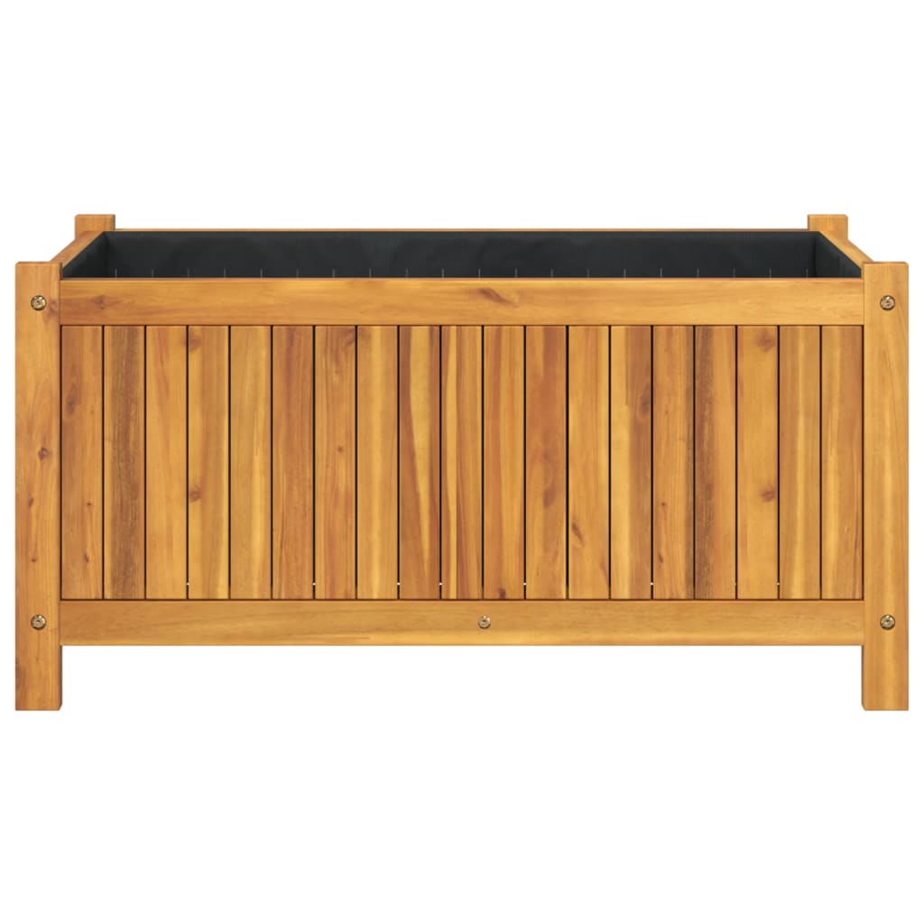 Utomhus Blomkruka Trä med foder 80x42x40 cm massivt akaciaträ