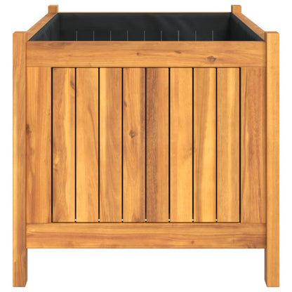 Utomhus Blomkruka Trä med foder 80x42x40 cm massivt akaciaträ
