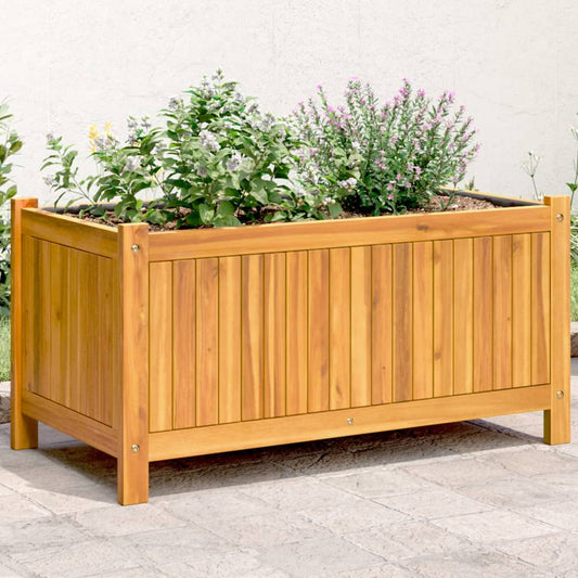 Utomhus Blomkruka Trä med foder 80x42x40 cm massivt akaciaträ