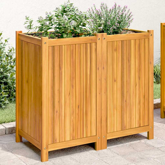 Utomhus Blomkruka Trä med foder 84x42x75 cm massivt akaciaträ
