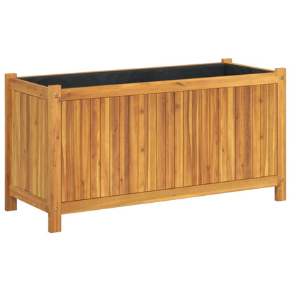Utomhus Blomkruka Trä med foder 99,5x38x50 cm massivt akaciaträ