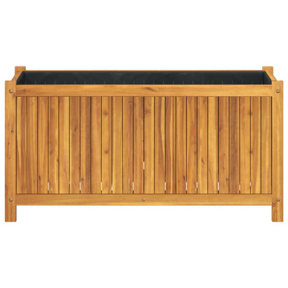 Utomhus Blomkruka Trä med foder 99,5x38x50 cm massivt akaciaträ