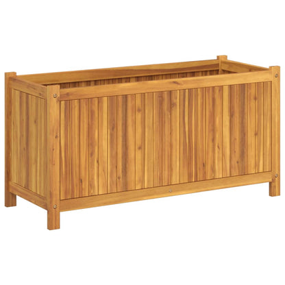 Utomhus Blomkruka Trä med foder 99,5x38x50 cm massivt akaciaträ