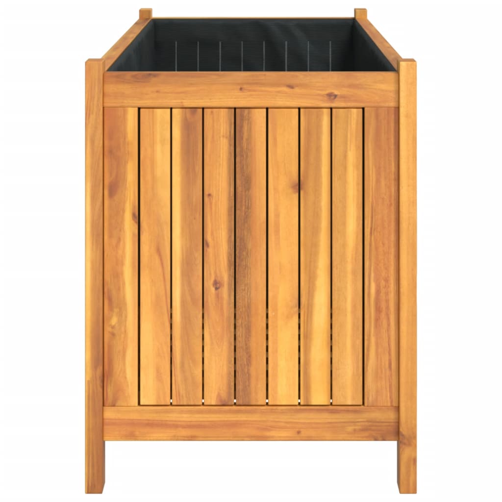 Utomhus Blomkruka Trä med foder 99,5x38x50 cm massivt akaciaträ