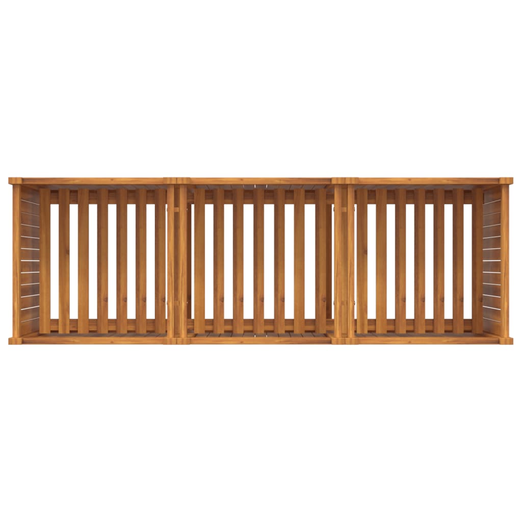 Utomhus Blomkruka Trä med foder 150x50x75 cm massivt akaciaträ