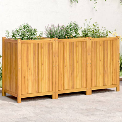 Utomhus Blomkruka Trä med foder 150x50x75 cm massivt akaciaträ