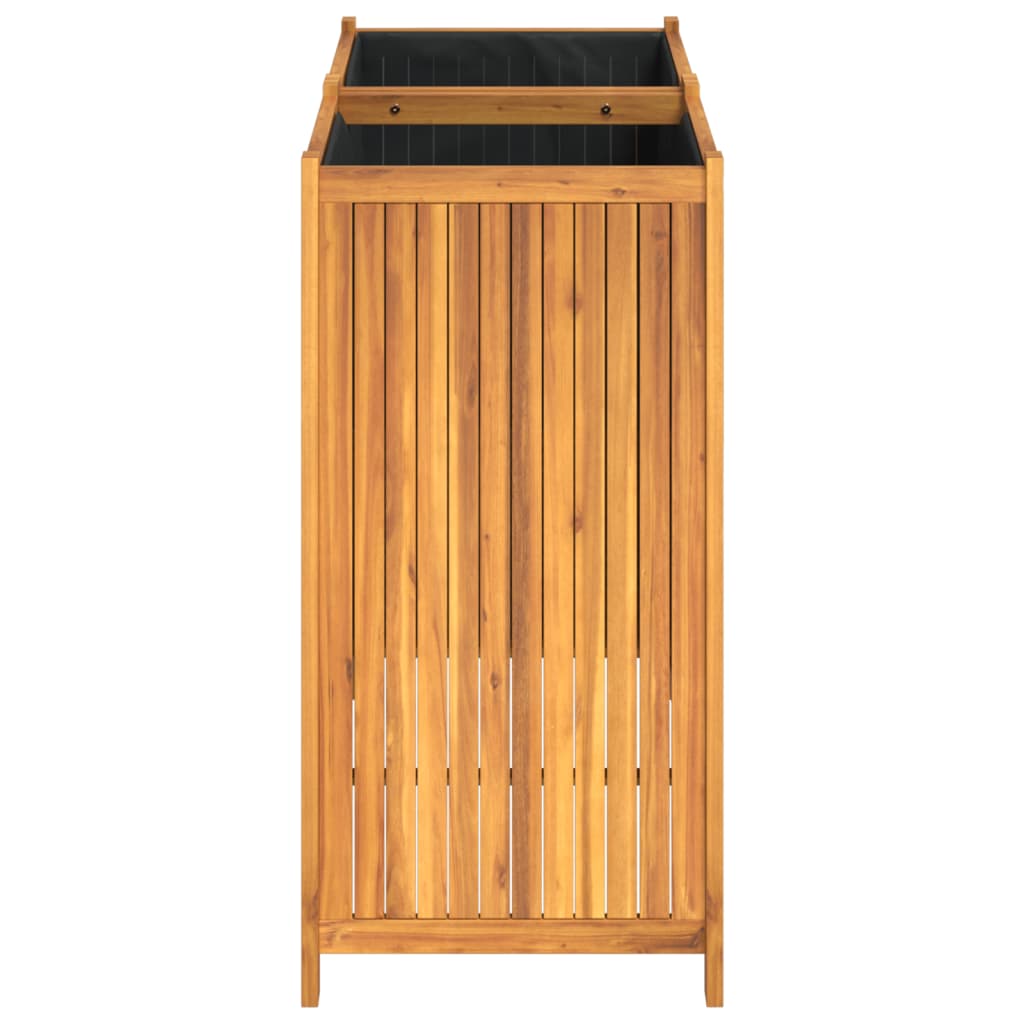 Utomhus Blomkruka Trä med foder 100x50x100 cm massivt akaciaträ