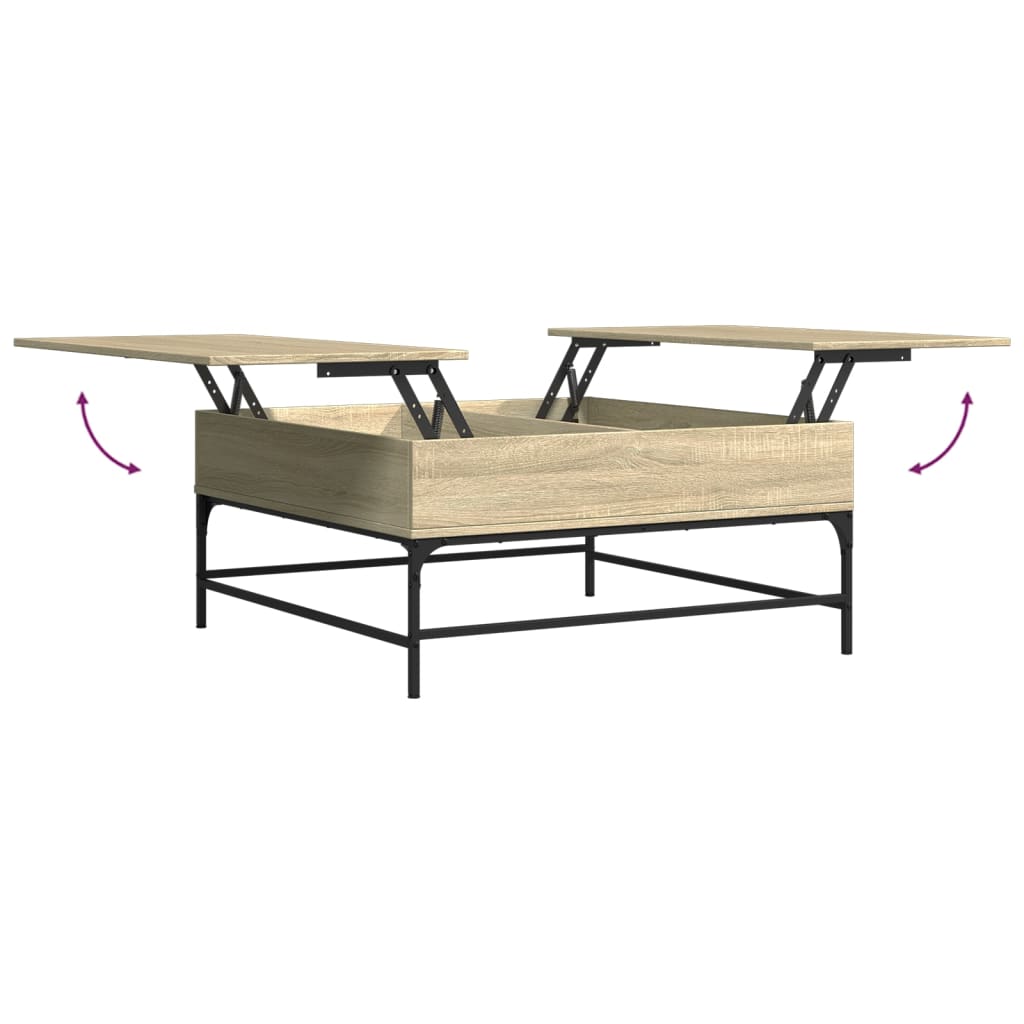 Soffbord Sonoma Ek 95x95x45 cm järn