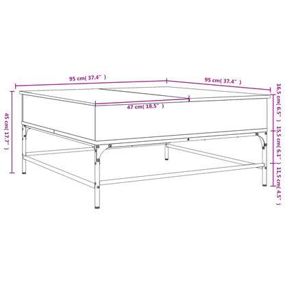 Soffbord Sonoma Ek 95x95x45 cm järn