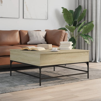 Soffbord Sonoma Ek 95x95x45 cm järn