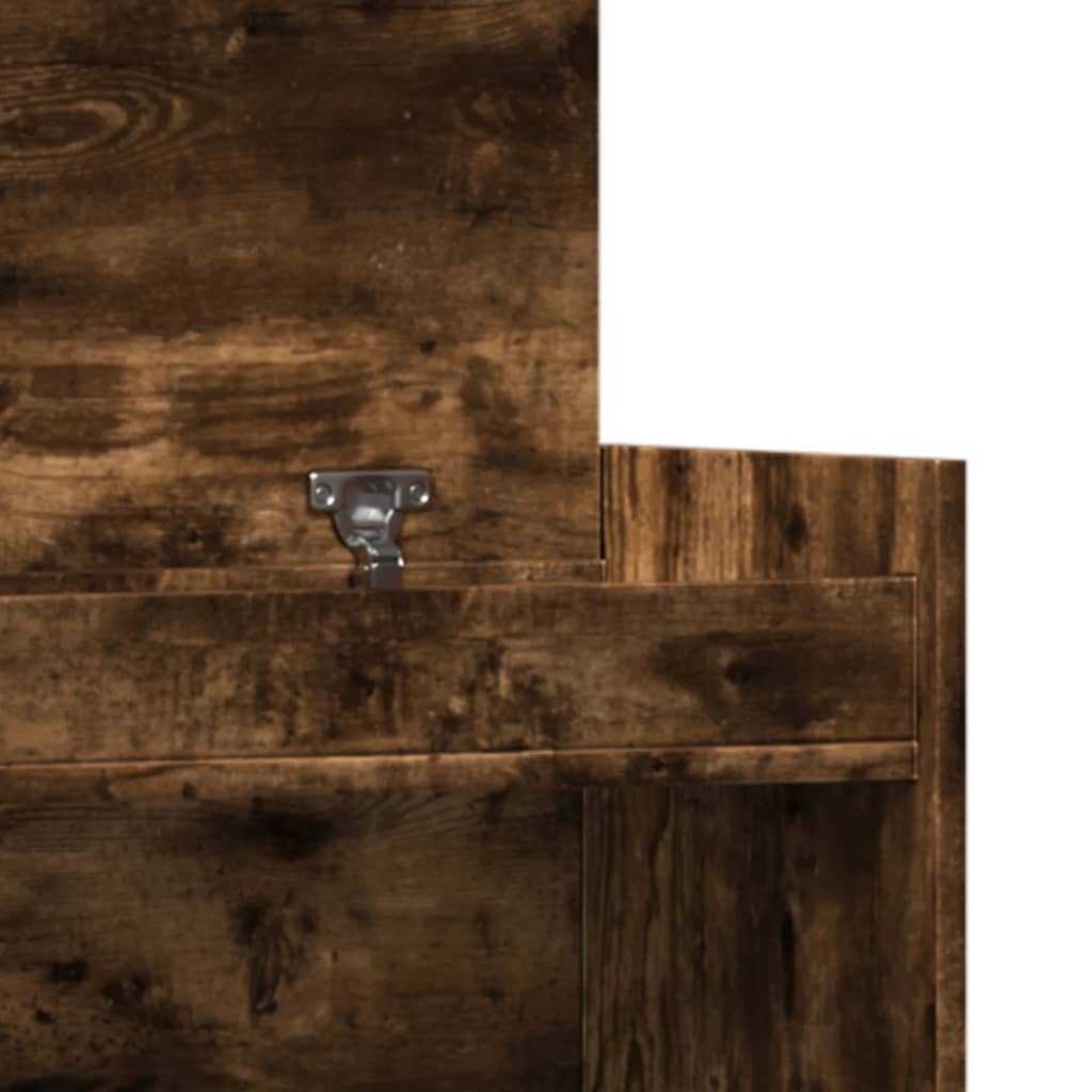 Skoställ Rökfärgad Ek 100,5x28x100 cm