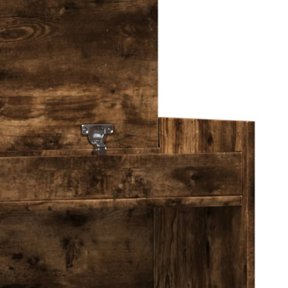 Skoställ Rökfärgad Ek 100,5x28x100 cm