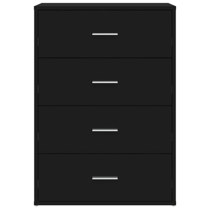 Byrå Svart 60x31x84 cm