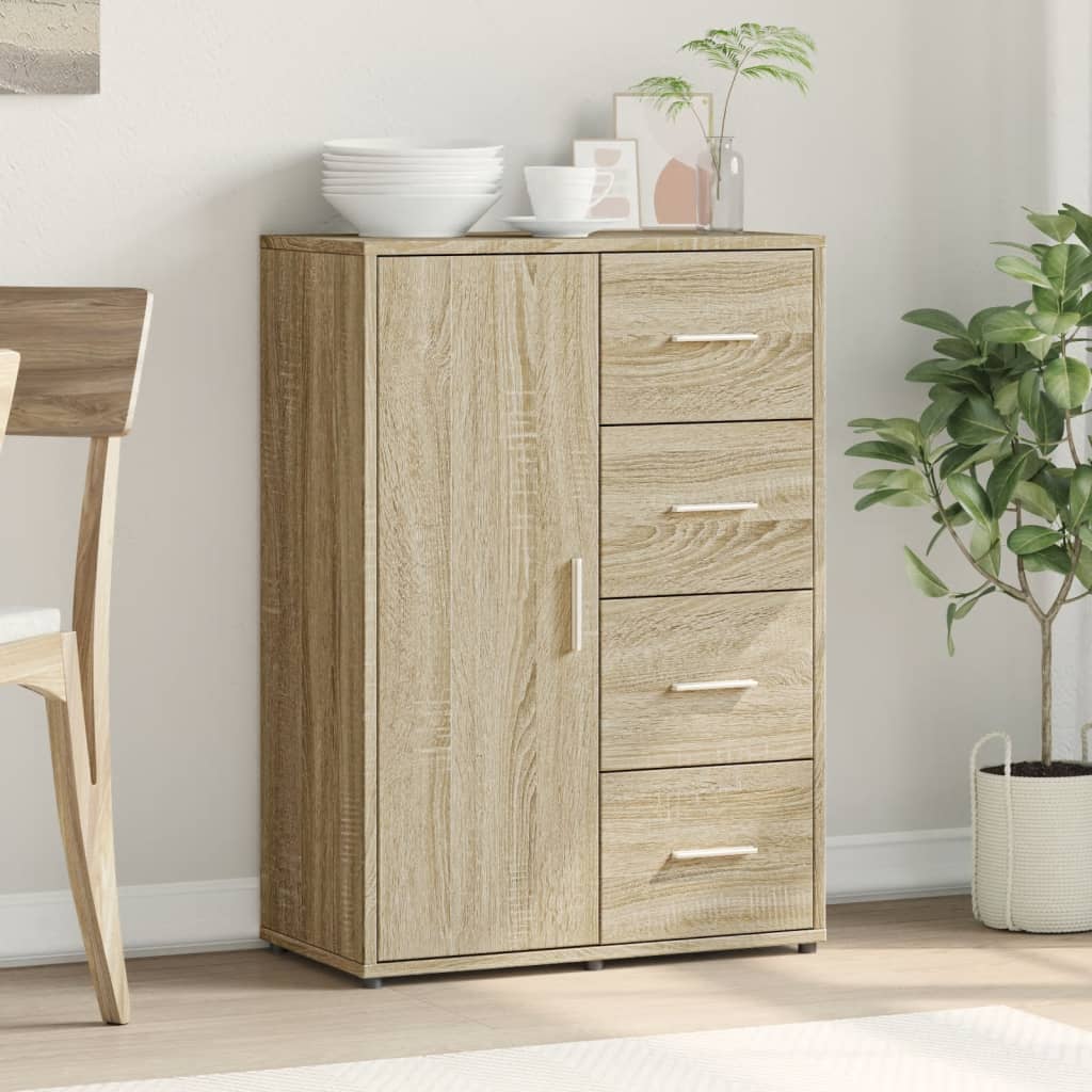 Skänk sonoma-ek 60x31x84 cm konstruerat trä