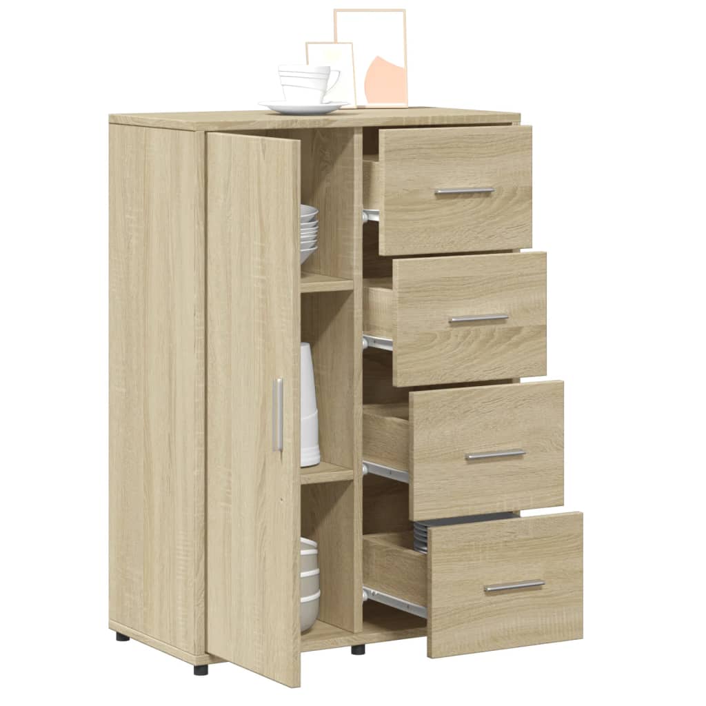 Skänk sonoma-ek 60x31x84 cm konstruerat trä