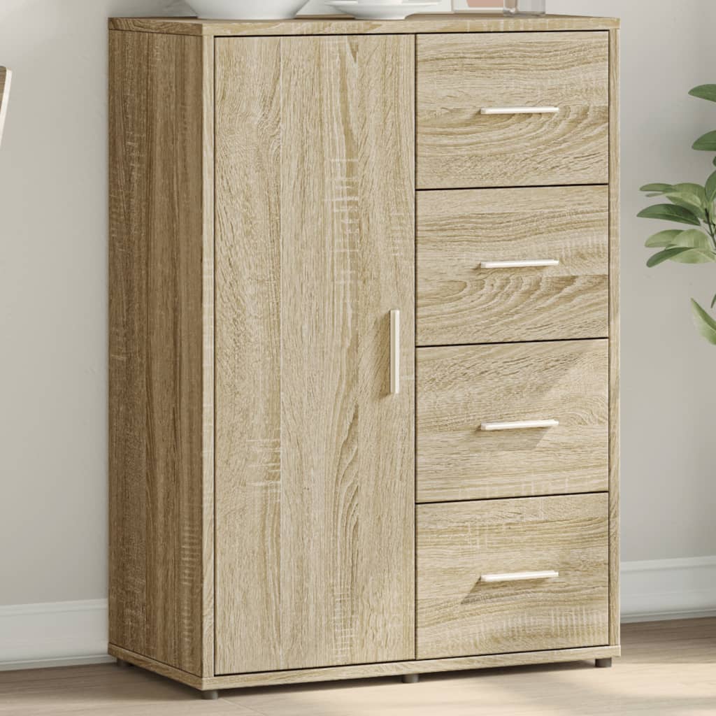 Skänk sonoma-ek 60x31x84 cm konstruerat trä