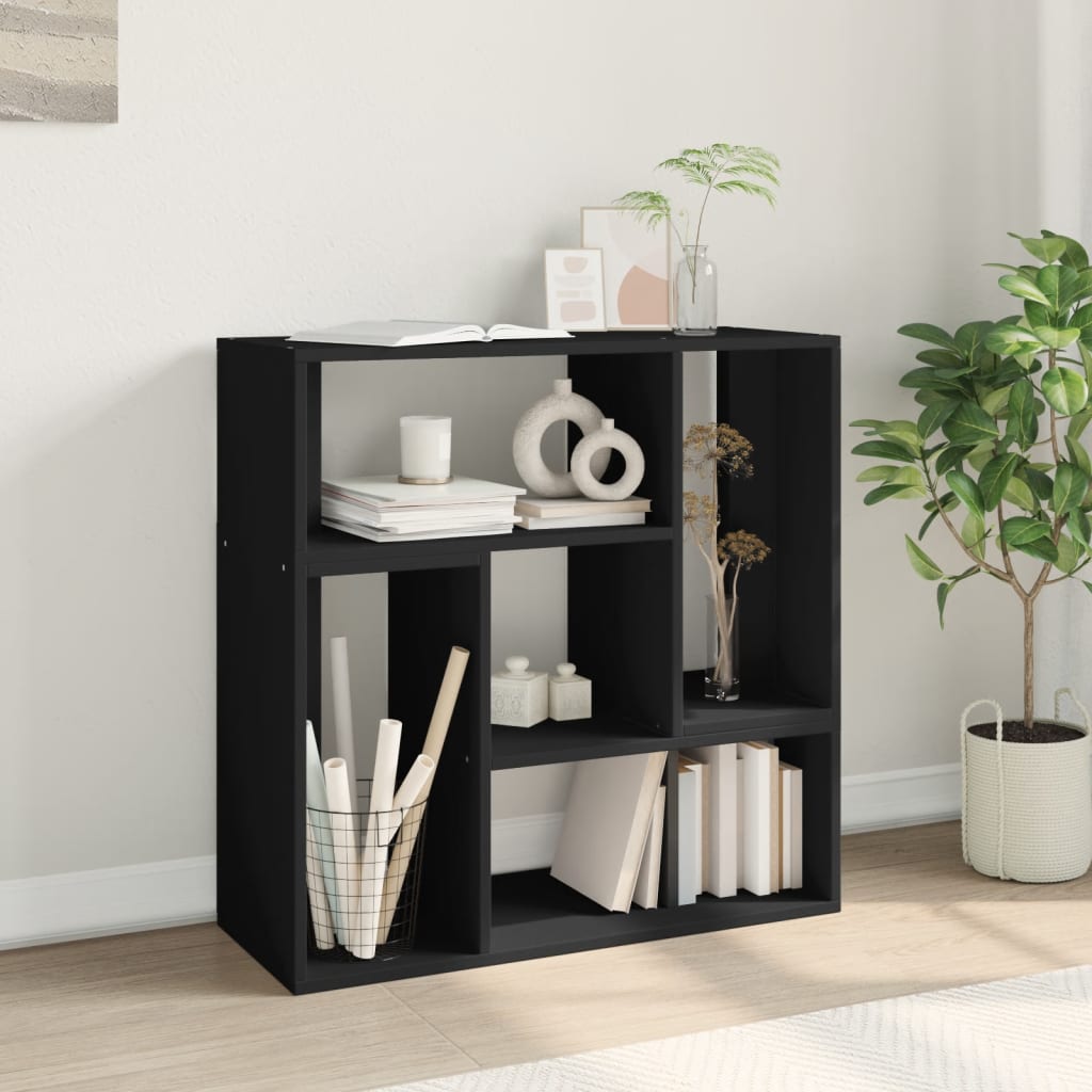 TV-skåp 2 st svart 75x30x50 cm konstruerat trä
