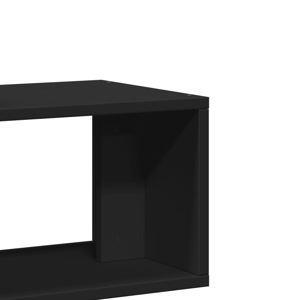 TV-skåp 2 st svart 75x30x50 cm konstruerat trä