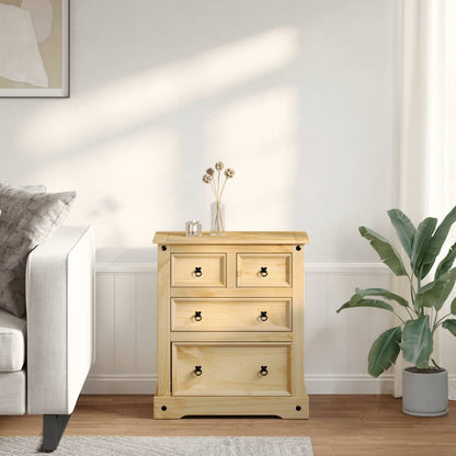 Byrå Trä Corona 80x43x91 cm massiv furu