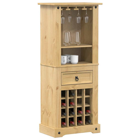 Vinställ Vinhylla Corona 56x35x134,5 cm massiv furu