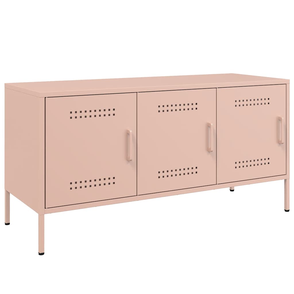 TV-Möbel DIV. TV-skåp rosa 100,5x39x50,5 cm stål