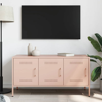 TV-Möbel DIV. TV-skåp rosa 100,5x39x50,5 cm stål