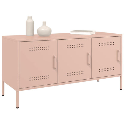 TV-Möbel DIV. TV-skåp rosa 100,5x39x50,5 cm stål
