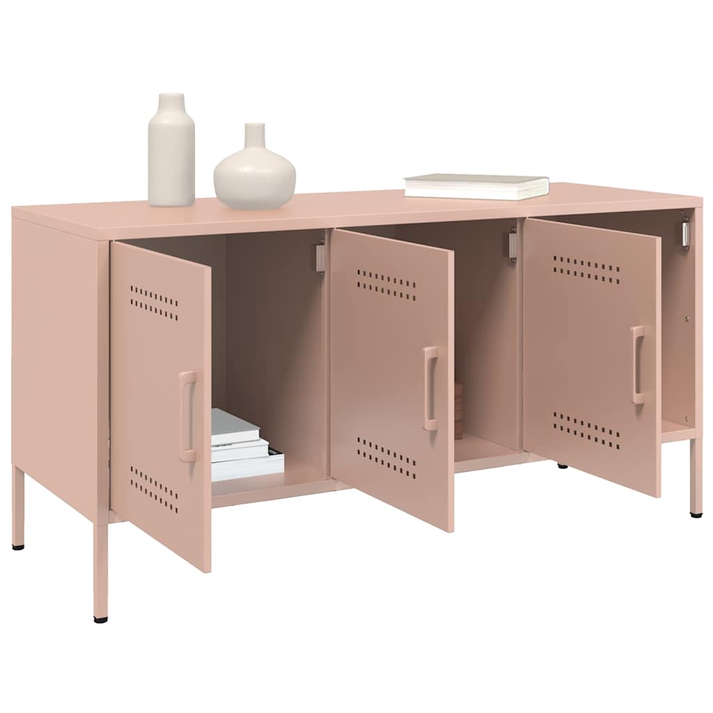 TV-Möbel DIV. TV-skåp rosa 100,5x39x50,5 cm stål