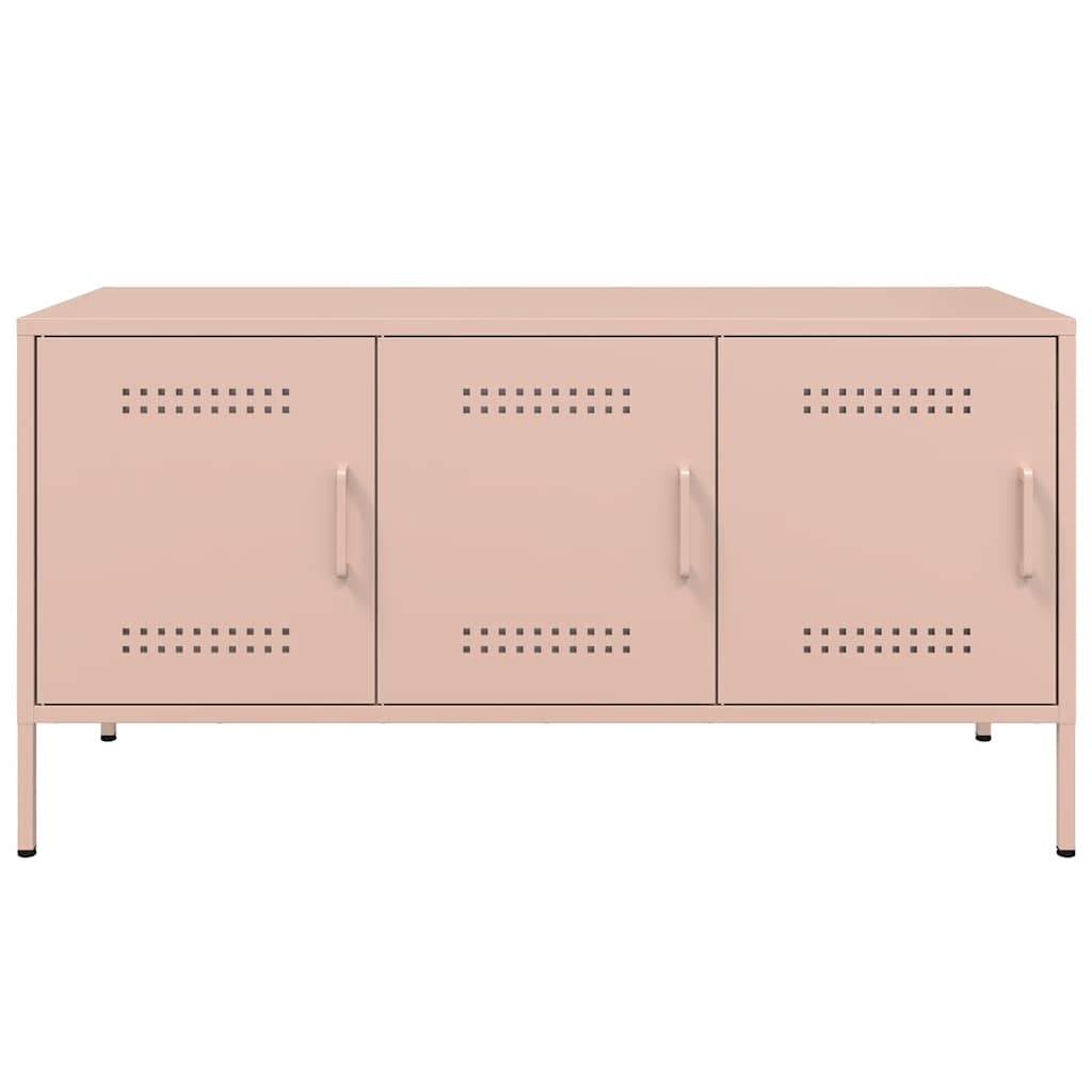 TV-Möbel DIV. TV-skåp rosa 100,5x39x50,5 cm stål