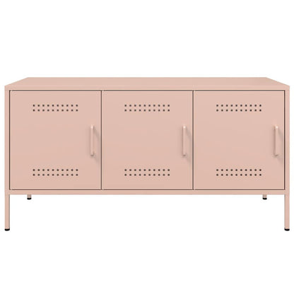 TV-Möbel DIV. TV-skåp rosa 100,5x39x50,5 cm stål