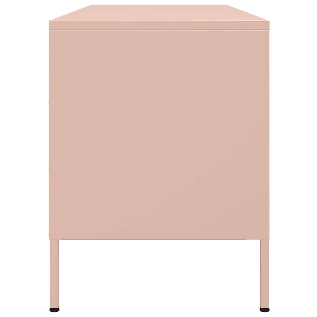 TV-Möbel DIV. TV-skåp rosa 100,5x39x50,5 cm stål