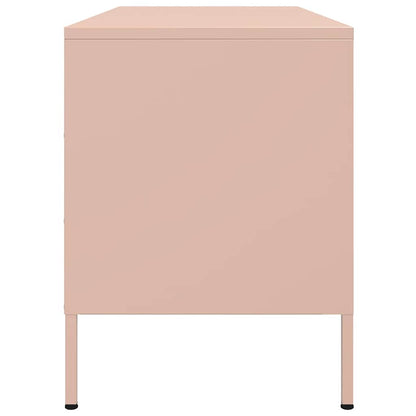 TV-Möbel DIV. TV-skåp rosa 100,5x39x50,5 cm stål
