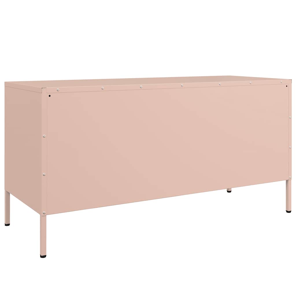 TV-Möbel DIV. TV-skåp rosa 100,5x39x50,5 cm stål