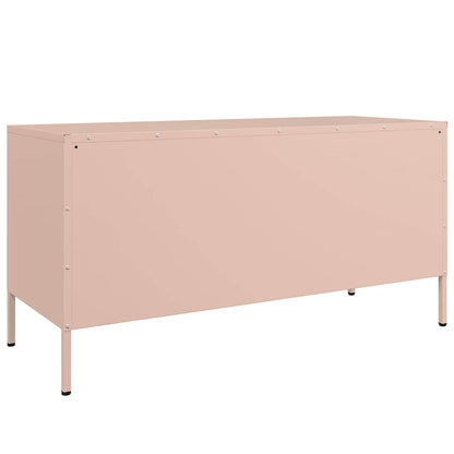 TV-Möbel DIV. TV-skåp rosa 100,5x39x50,5 cm stål