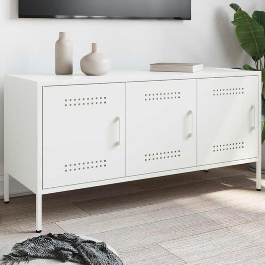 TV-Möbel DIV. TV-Skåp Vit 100,5x39x50,5 cm stål